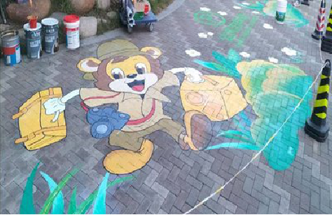 尤溪夏季画地面彩绘会遇到的问题