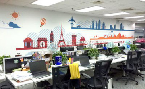 尤溪教你设计办公室墙绘的方法。