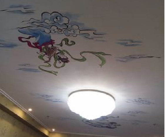 尤溪如何快速绘制天花板上的手绘墙？