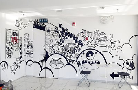 尤溪手绘墙并非传统涂鸦。